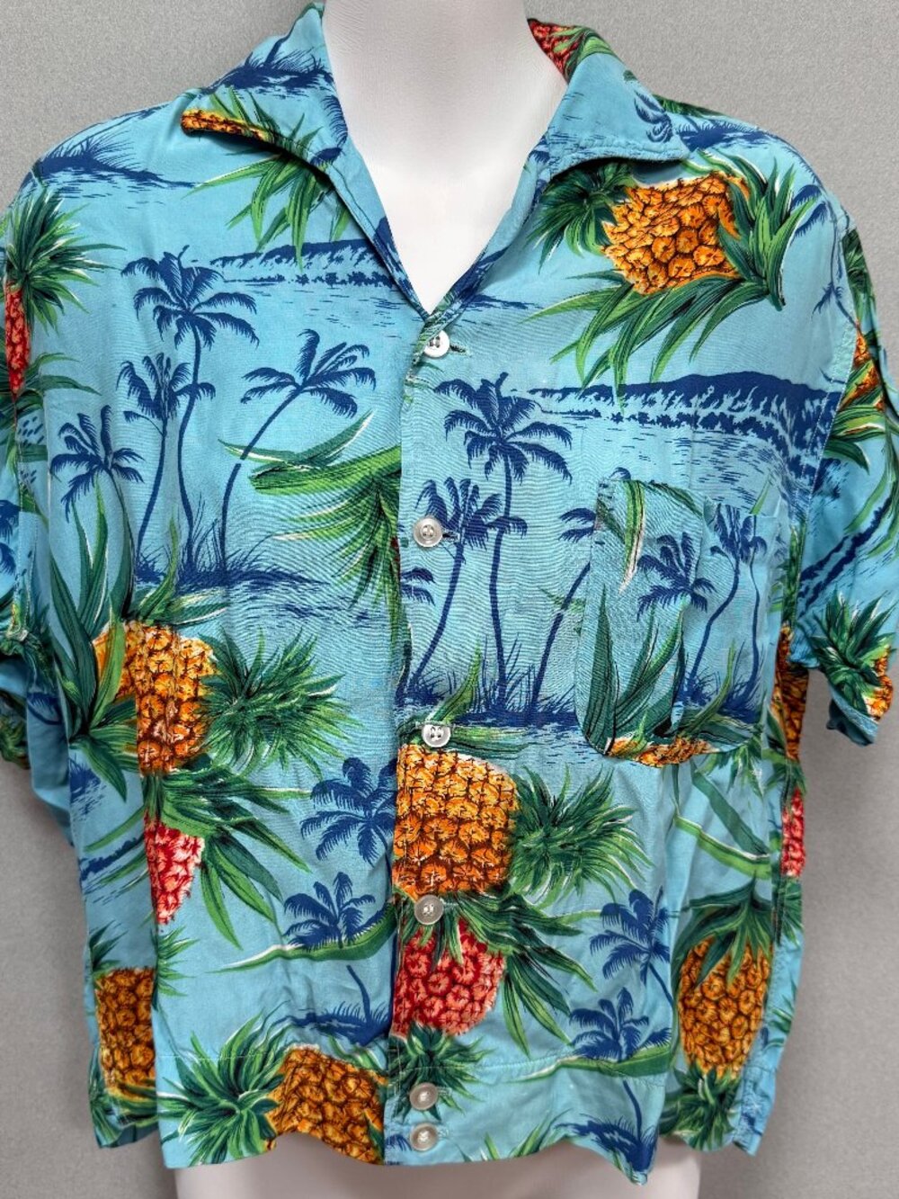 Vintage SEARS Aloha Hawaiian Camp Cabana Shirt - Medium - Rayon - MADE IN JAPAN